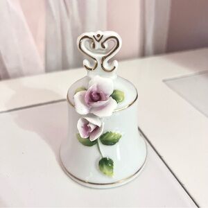 Vintage White Porcelain Bell 3D Purple